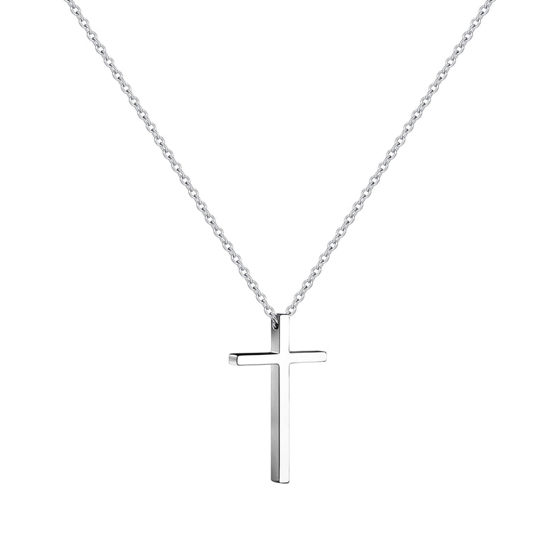 WAVELANE Necklace Plated Silver Prayer Choker Cross Pendant Necklaces For Men Jewelry